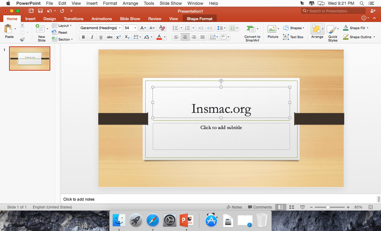 powerpoint for mac 14 word count